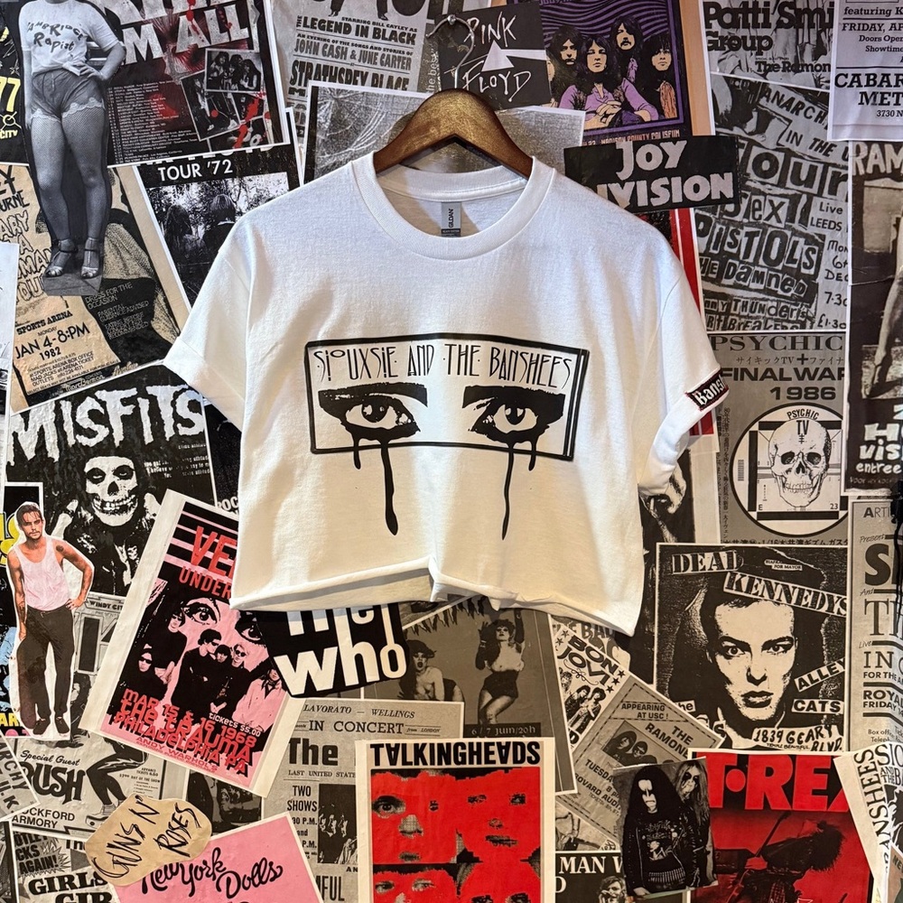 Siouxsie and The Banshees Graphic Crop Tee - White